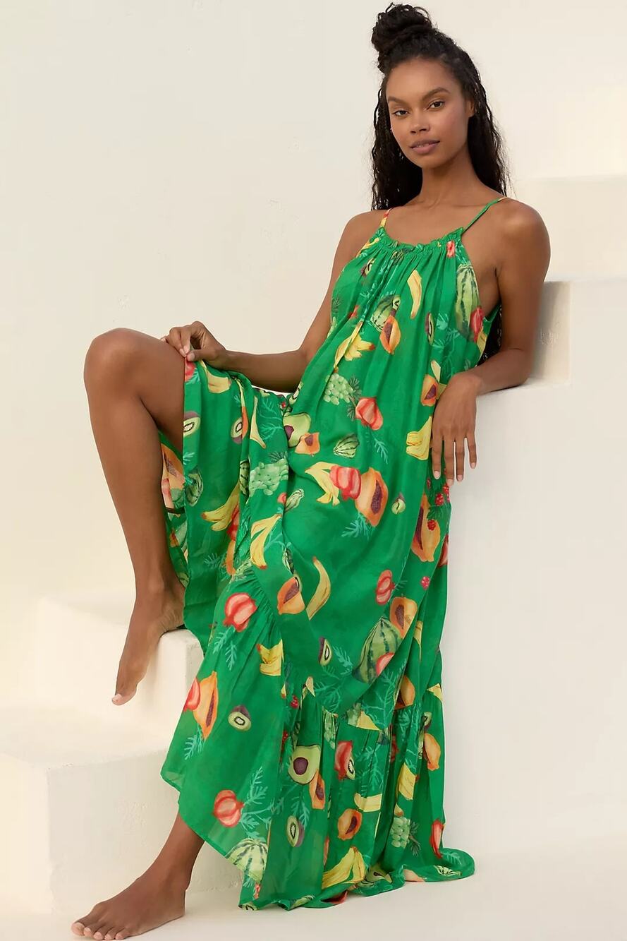 Anthropologie The Malika Gauze Maxi Dress NWT